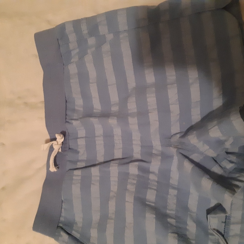 Blue Striped Shorts